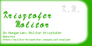 krisztofer molitor business card